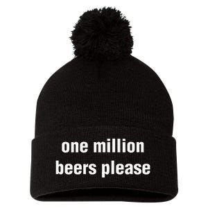 One Million Beers Please Pom Pom 12in Knit Beanie