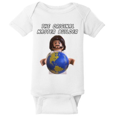 Original Master Builder Brick Earth God Minifigure Baby Bodysuit