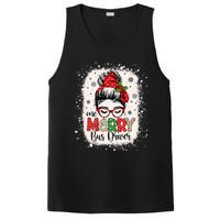 One Merry Bus Driver Messy Bun Christmas School Bus Driver PosiCharge Competitor Tank