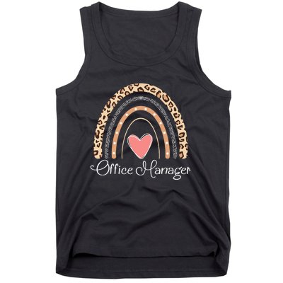 Office Manager Boho Rainbow Funny School Office Manager Tank Top