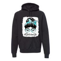 Optician Messy Bun Bleached Appreciation World Health Day Premium Hoodie