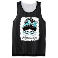 Optician Messy Bun Bleached Appreciation World Health Day Mesh Reversible Basketball Jersey Tank