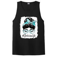 Optician Messy Bun Bleached Appreciation World Health Day PosiCharge Competitor Tank