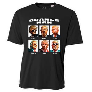 Orange Man Bad The Many Faces of Donald Trump Cooling Performance Crew T-Shirt