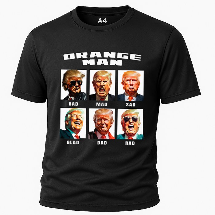 Orange Man Bad The Many Faces of Donald Trump Cooling Performance Crew T-Shirt