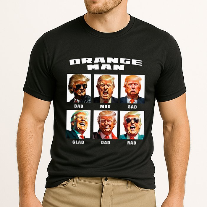 Orange Man Bad The Many Faces of Donald Trump Cooling Performance Crew T-Shirt