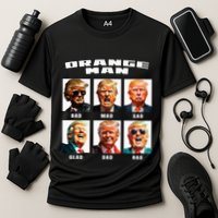 Orange Man Bad The Many Faces of Donald Trump Cooling Performance Crew T-Shirt