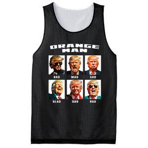 Orange Man Bad The Many Faces of Donald Trump Mesh Reversible Basketball Jersey Tank