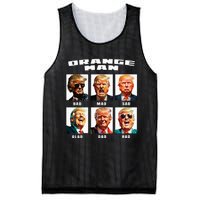 Orange Man Bad The Many Faces of Donald Trump Mesh Reversible Basketball Jersey Tank