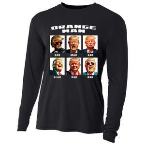 Orange Man Bad The Many Faces of Donald Trump Cooling Performance Long Sleeve Crew