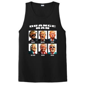 Orange Man Bad The Many Faces of Donald Trump PosiCharge Competitor Tank