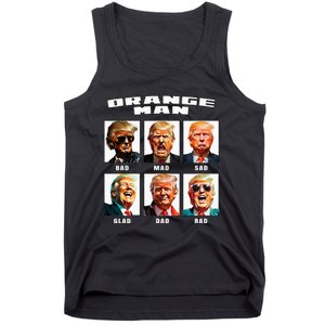 Orange Man Bad The Many Faces of Donald Trump Tank Top