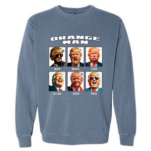 Orange Man Bad The Many Faces of Donald Trump Garment-Dyed Sweatshirt