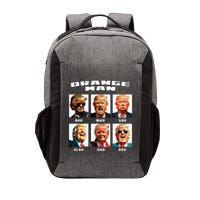 Orange Man Bad The Many Faces of Donald Trump Vector Backpack