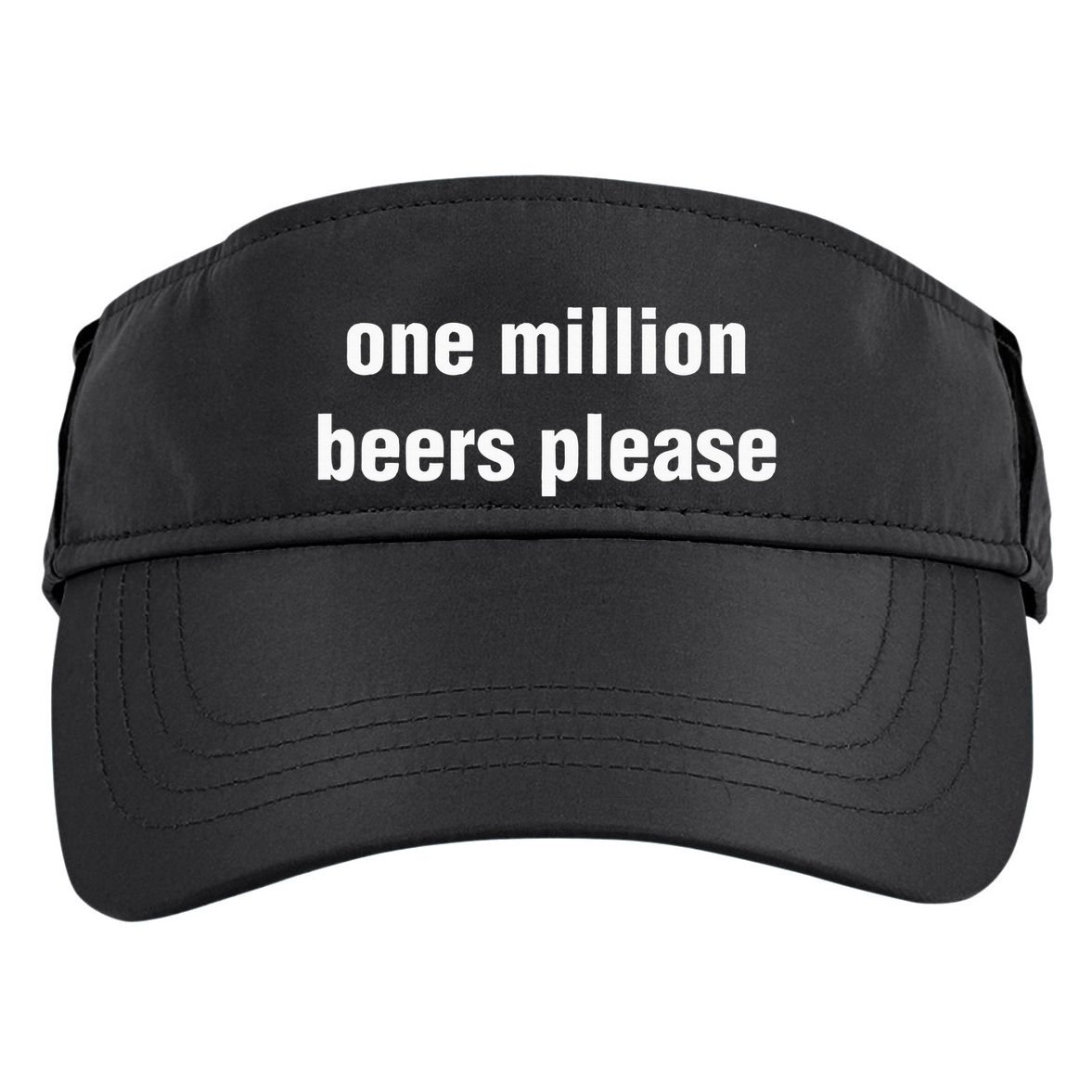 One Million Beers Please Adult Drive Performance Visor