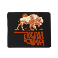 Oklahoma Map Bison Buffalo Oklahoma Souvenir Mousepad