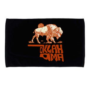 Oklahoma Map Bison Buffalo Oklahoma Souvenir Microfiber Hand Towel