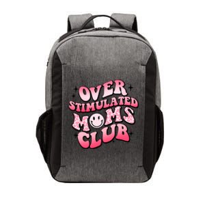 Overstimulated Moms Club Boho Groovy Funny Mothers Day Vector Backpack