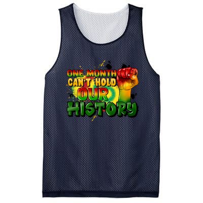 One Month Can't Hold Our History Juneteenth Mesh Reversible Basketball Jersey Tank