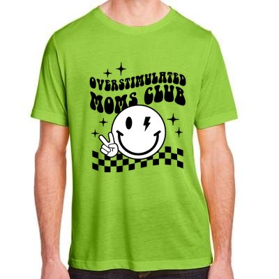 Overstimulated Moms Club Boho Smiley Mother Day Adult ChromaSoft Performance T-Shirt