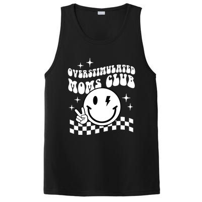 Overstimulated Moms Club Boho Smiley Mother Day PosiCharge Competitor Tank