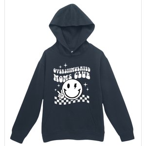 Overstimulated Moms Club Boho Smiley Mother Day Urban Pullover Hoodie