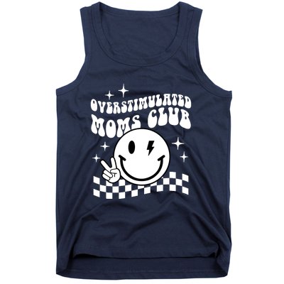 Overstimulated Moms Club Boho Smiley Mother Day Tank Top