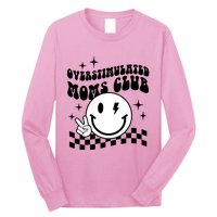 Overstimulated Moms Club Boho Smiley Mother Day Long Sleeve Shirt