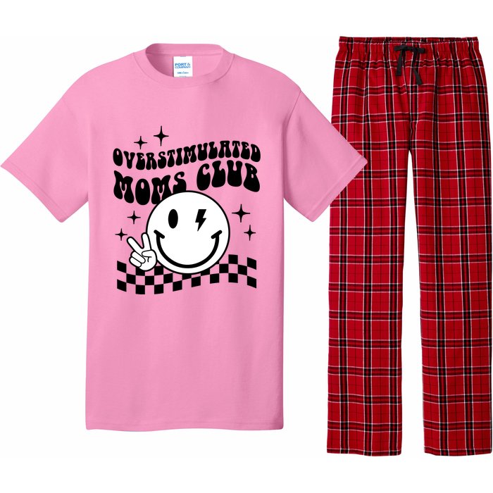 Overstimulated Moms Club Boho Smiley Mother Day Pajama Set