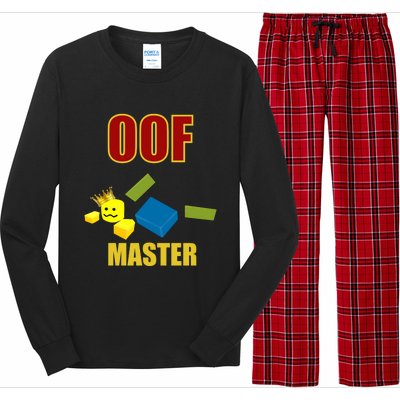 Oof Master Computer Video Game Funny Noob Gamer Great Gift Long Sleeve Pajama Set