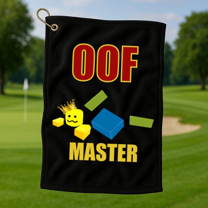 Oof Master Computer Video Game Funny Noob Gamer Great Gift Golf Towel