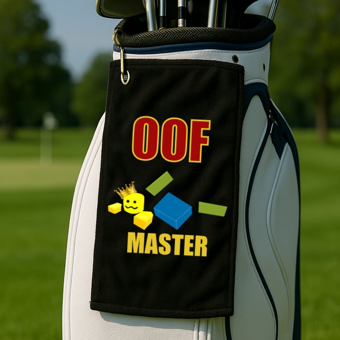 Oof Master Computer Video Game Funny Noob Gamer Great Gift Golf Towel