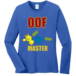 Oof Master Computer Video Game Funny Noob Gamer Great Gift Ladies Long Sleeve Shirt