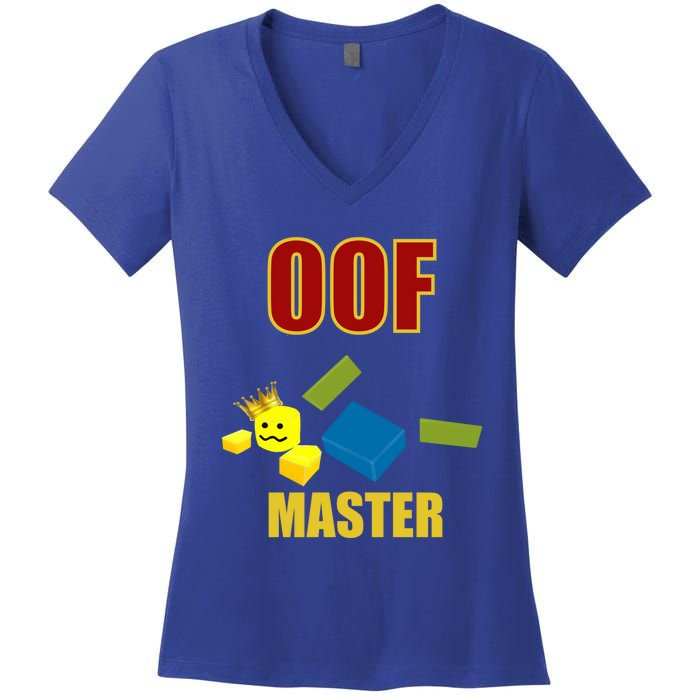 Oof Master Computer Video Game Funny Noob Gamer Great Gift Women's V-Neck T-Shirt