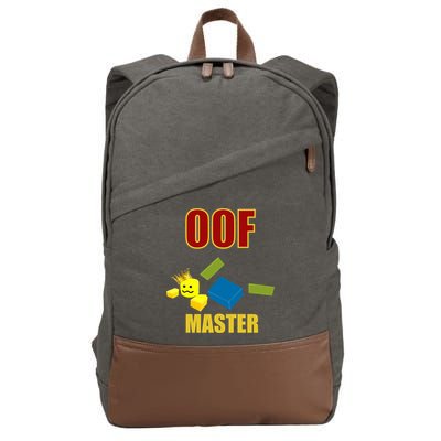Oof Master Computer Video Game Funny Noob Gamer Great Gift Cotton Canvas Backpack