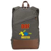 Oof Master Computer Video Game Funny Noob Gamer Great Gift Cotton Canvas Backpack