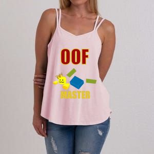 Oof Master Computer Video Game Funny Noob Gamer Great Gift Women's Strappy Tank