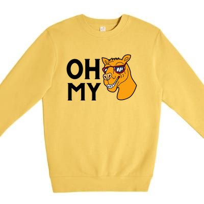 Oh My Camels Funny Premium Crewneck Sweatshirt