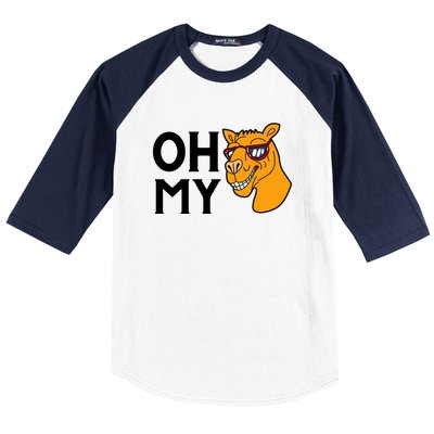 Oh My Camels Funny Baseball Sleeve Shirt