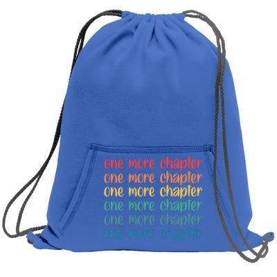 One More Chapter Funny Book Lover Bookworm Nerd Love Reading Funny Gift Sweatshirt Cinch Pack Bag