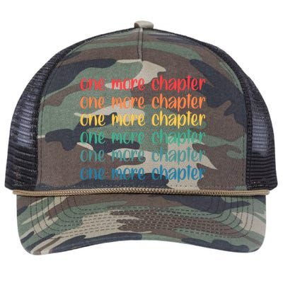 One More Chapter Funny Book Lover Bookworm Nerd Love Reading Funny Gift Retro Rope Trucker Hat Cap