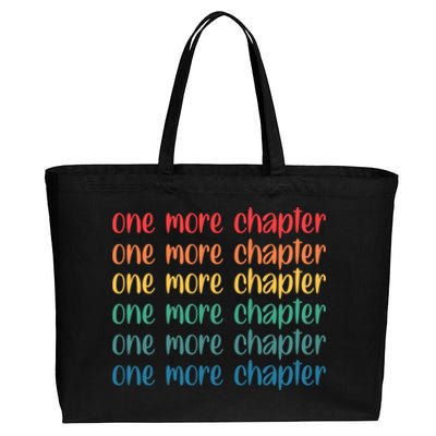 One More Chapter Funny Book Lover Bookworm Nerd Love Reading Funny Gift Cotton Canvas Jumbo Tote