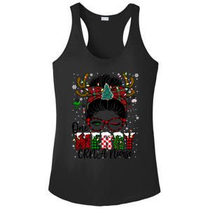 One Merry Charge Nurse Messy Bun Christmas Love Nurse Life Gift Ladies PosiCharge Competitor Racerback Tank