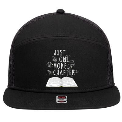 One More Chapter Funny Reading Book 7 Panel Mesh Trucker Snapback Hat