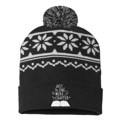 One More Chapter Funny Reading Book USA-Made Snowflake Beanie