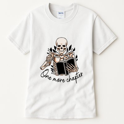One More Chapter Funny Skeleton Reading Books Gift Cute Reading Tall T-Shirt