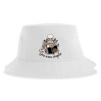 One More Chapter Funny Skeleton Reading Books Gift Cute Reading Sustainable Bucket Hat