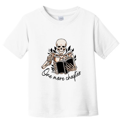 One More Chapter Funny Skeleton Reading Books Gift Cute Reading Toddler T-Shirt