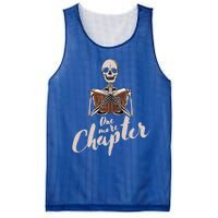 One More Chapter Skeleton Reading Bookaholic Bookish Funny Great Gift Mesh Reversible Basketball Jersey Tank