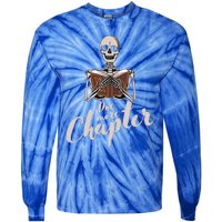 One More Chapter Skeleton Reading Bookaholic Bookish Funny Great Gift Tie-Dye Long Sleeve Shirt